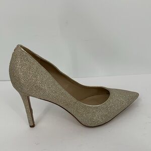 Sam Edelman Hazel pointed toe pump heel gold crystal glitter sparkle 8.5 WIDE